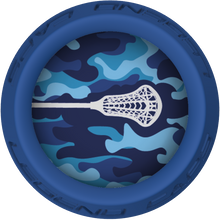 Blue Camo Lacrosse Stick Blue End Cap