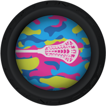 Pastel Camo Lacrosse Stick Black End Cap