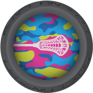 Pastel Camo Lacrosse Stick Gray End Cap
