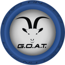 GOAT Face Lacrosse Stick Blue End Cap