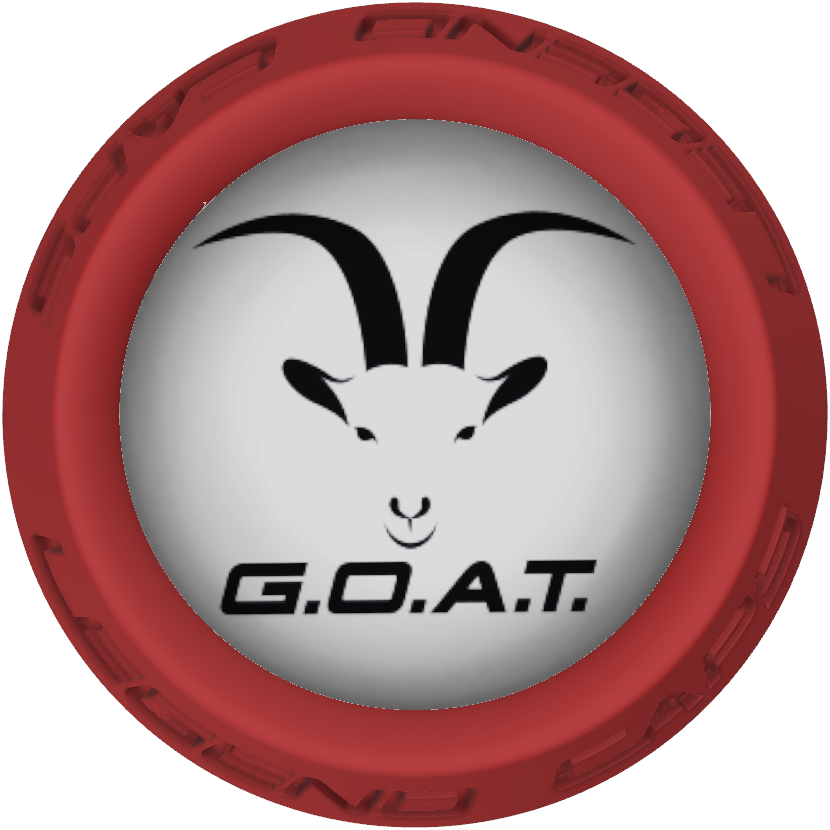 GOAT Face Lacrosse Stick Red End Cap