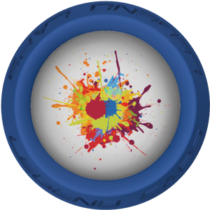 Paint Splatter Lacrosse Stick Blue End Cap