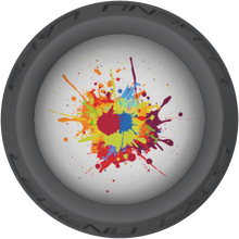 Paint Splatter Lacrosse Stick Gray End Cap
