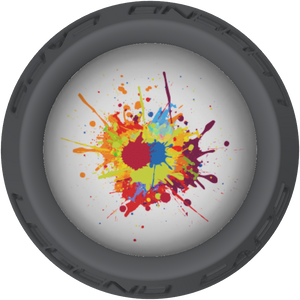 Paint Splatter Lacrosse Stick Gray End Cap