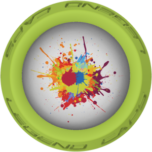 Paint Splatter Lacrosse Stick Lime End Cap