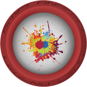 Paint Splatter Lacrosse Stick Red End Cap