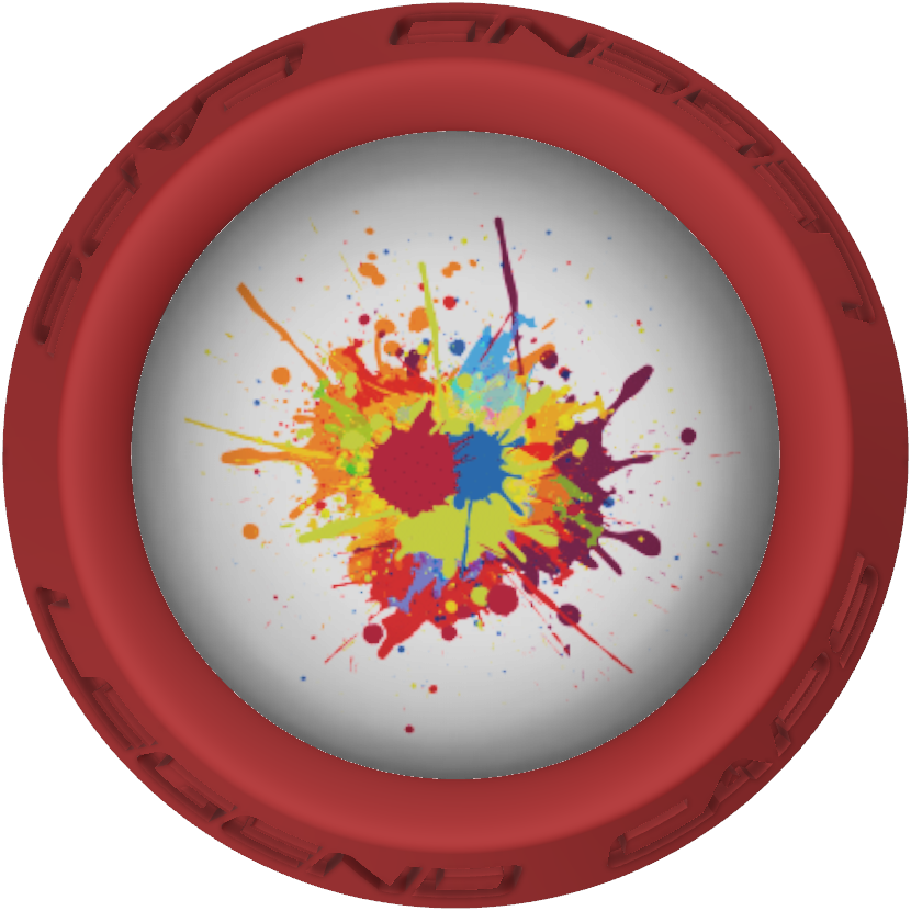 Paint Splatter Lacrosse Stick Red End Cap