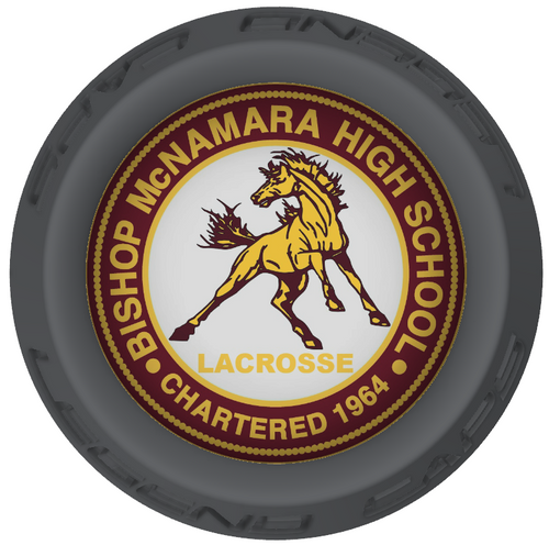 Bishop McNamara Lacrosse Stick Gray End Cap