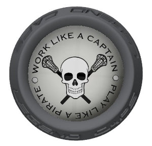 Skull Lacrosse Stick Gray End Cap